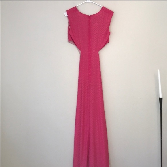 Nookie Jagger twist hot pink cutout maxi dress - Picture 4 of 4